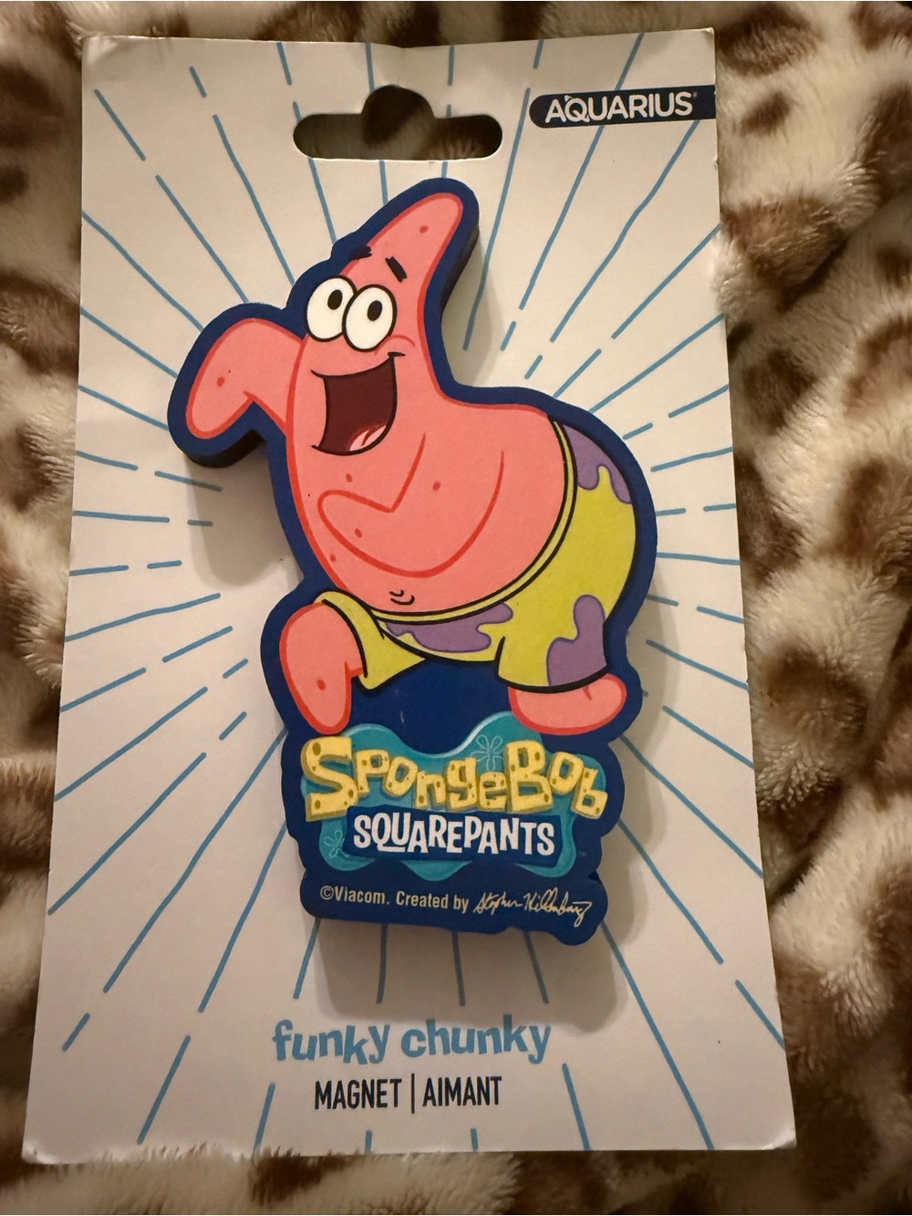 SpongeBob SquarePants Patrick Star Pink and Green Chunky Magnet